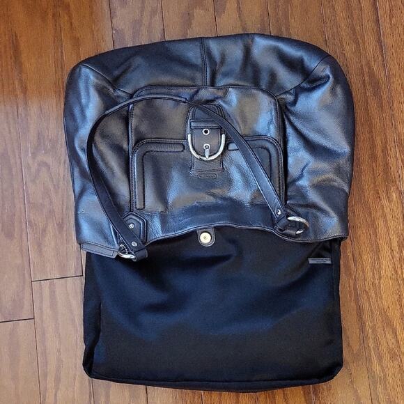 Coach Platinum Gray Leather Shoulder Bag Purse Tote with Buckle F24961 - Picture 14 of 16